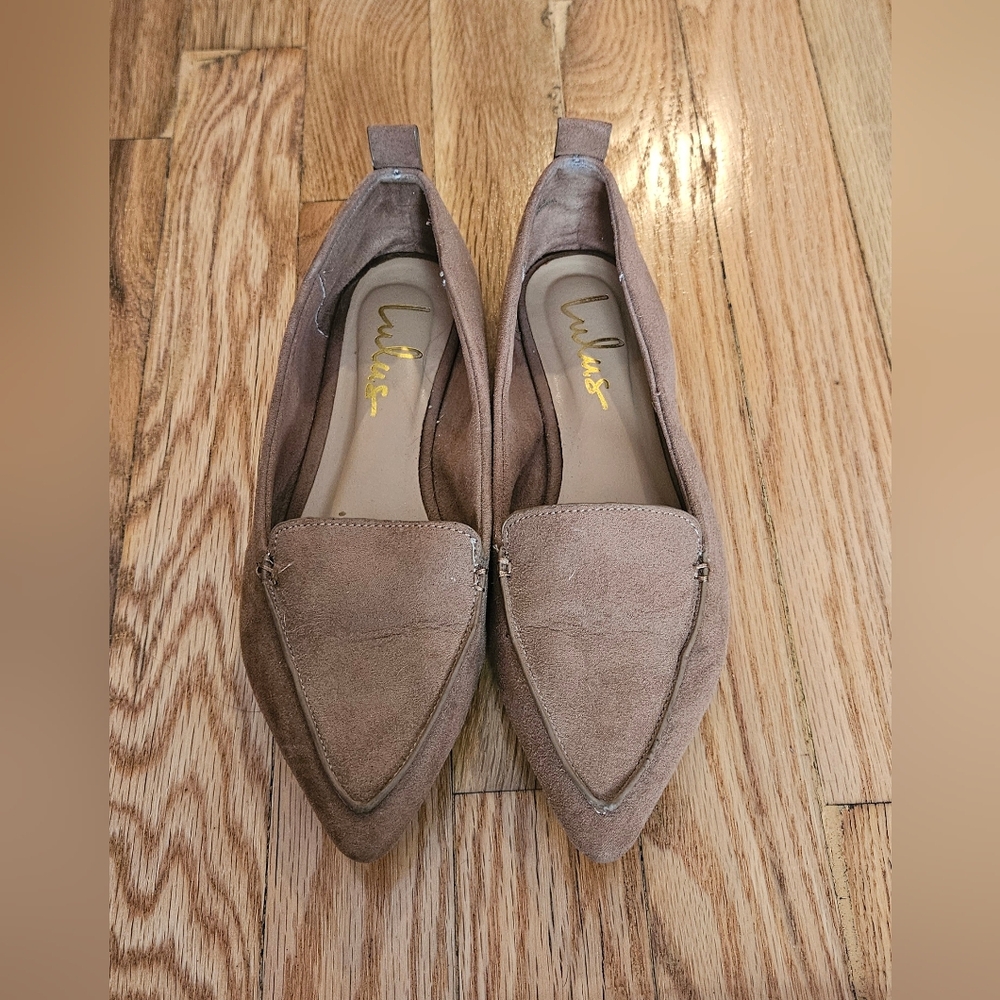 Lulu's size 5.5 brown pointed toe flats